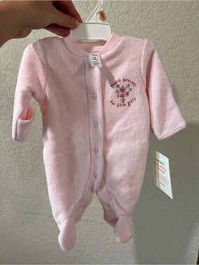 Thank Heaven For Little Girls Carters Vintage Pink Baby One-Piece Footed